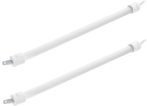 Hohopeti Tubo Riscaldante in Quarzo Bianco 2 Pezzi Resistenza Alta Temperatura e Riscaldamento Uniforme per Riscaldatore Elettrico Ricambio per Stufa da Patio