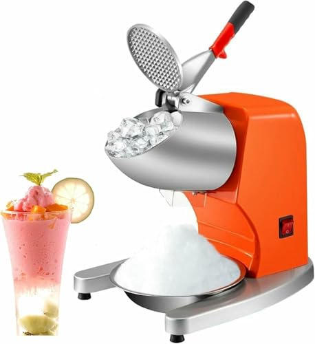 Elektrisk iskross för snökottar, 3-bladig israkapparat i rostfritt stål för rakad is, kalla drycker, fruktdesserter och cocktails - hushåll och kommersiellt bruk