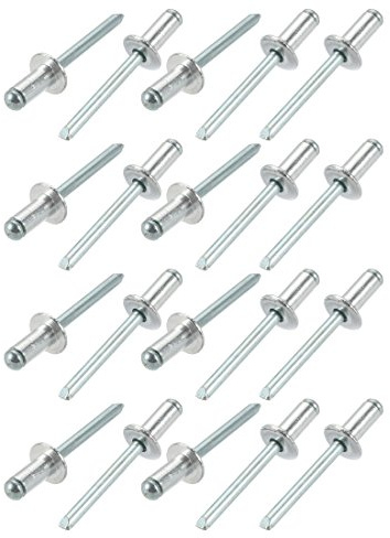 Sourcingmap Blindnieten aus Aluminium, offenes Ende, großer Flansch, 6,4 x 13 mm, 20 Stück