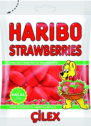 Lot De 4 Paquets : HARIBO HALAL Strawberries 80g