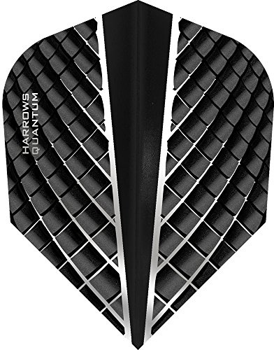 Harrows Quantum Dart Flights, 100 Micron – Standard – 3D Effekt – 1 Set (3), Schwarz