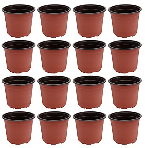 Lot de 50 Pots de en Plastique Pots de Fleurs de Plantes Plastique De Plantes À Fleurs Graine De Démarrage (Diamètre 120mm) (50PCS)