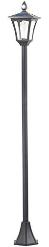 Royal Gardineer Gartenleuchte Solar: Solar-LED-Gartenlaterne, PIR-Sensor, Dämmerungssensor, 300 lm, 160 cm (LED Lampen mit Bewegungsmelder, Solarlaterne mit Dämmerungssensor, Parkplatz)