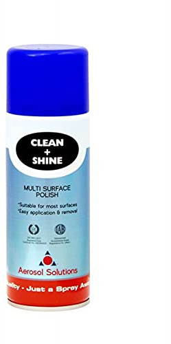 Aerosol Solutions Silicone Cleaner Polish 400 ml, Fast Acting Spray for Laminates & Synthetic Furniture, Smear-Free Finish for Stainless Steel, Aluminium & Chrome, Removes Dust & Grime