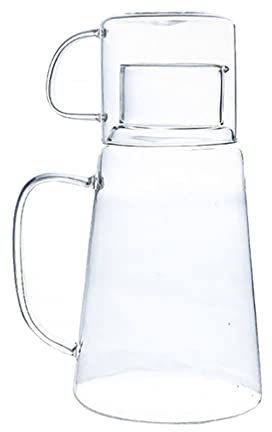DOITOOL Caraffa in Vetro per Acqua Fredda Brocca di Vetro per Uso Domestico Caraffa per Succo d Acqua Bottiglia per Bevande Fatte in Casa
