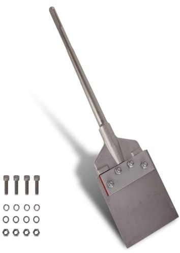 Nisorpa SDS Max Floor Scraper 6 Inch Wide Heavy Duty Blade Scraper Tile Removal Chisel Bit with Long Handle SDS Max Chisel for Grout Adhesive Wallpaper Thinset Linoleum, 6 x 25