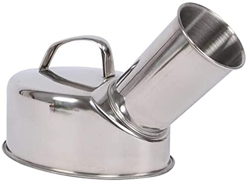 TSTSM Auslaufsicheres Urinal, verdickter 304 Edelstahl männliche Urinflasche wiederverwendbare multifunktionale Urinflasche für Männer