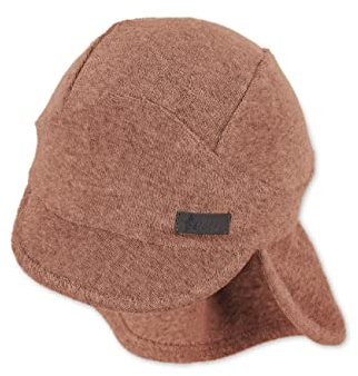 Sterntaler Baby Unisex Schirmmütze Baby Schirmmütze Nackenschutz Frottee - Schirmmütze Baby, Baby Mützen - aus Baumwolle - mokka, 47