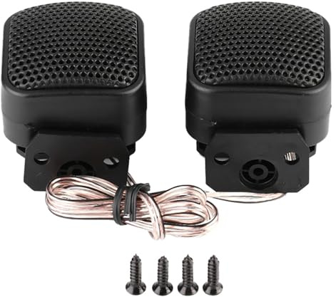 Psytfei Haut Parleur de Voiture 2 pièces Petite Enceinte Carrée Fort Audio Musique Tweeter Haut Parleur Moteurs d'aigus et Tweeters Ensembles d'enceintes 500 W Noir