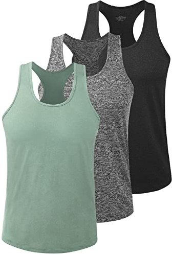 vislivin Herren Sport Tank Top Ärmelloses Muskelshirts Tanktops Fitness Achselshirts Gym Unterhemden Bodybuilding 3er Pack