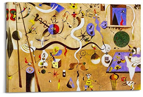 HAATTI Der Harlequin's Carnival von Joan Miro Surrealismus-Poster, Leinwandkunst und Wandkunst, Kunstdruck, modernes Familien-Schlafzimmer, 20 x 30 cm