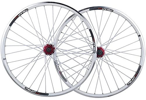 ZECHAO 20-Zoll-Fahrrad-Radsatz BMX 406. Rim-Disc/V-Bremse Quick Release Bike Wheel 32 Speiche 08.09.2010 Speed ​​Cassette Wheelset (Color : White, Size : 20inch)