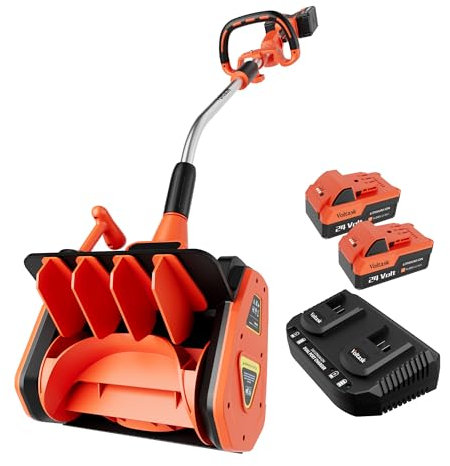 VOLTASK SS-40B 40V 13 Cordless Snow Shovel with Directional Plate (2 x 20V Batteries and Dual Quick Charger Provided), SS-40B