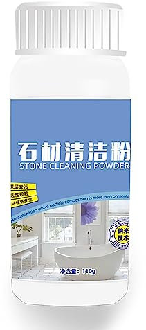 Detergente per macchie di olio di marmo, polvere per la pulizia della pietra, polvere per la pulizia di smacchiatore per olio da cucina e lucidi per marmo, piastrelle, granito, stufa (110g) (110g)