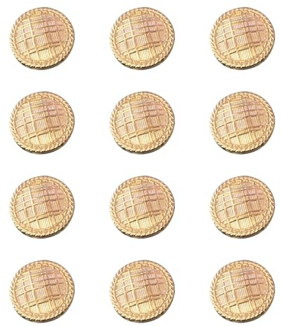 ftiemlovde 12 Gros Boutons DoréS Mercerie Pour Blazer MéTal à Coudre 20mm，Couvre Boutons Couture Manchette Femme Chemise Smoking，Perfect Homme Bouton Pantalon Pour Capitonnage（B12）