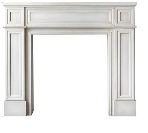 WAOCEO Kaminumrandung Kaminsims-Einfassung, europäisch, modern, einfach, elektrischer Kaminofen, Kaminsims, Holzhaus, dekorativer Schrank, Kaminsims, weiß Dekorative Kaminkonsole (Size : L)