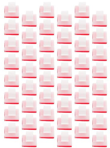 OSALADI 50pcs Self-adhesive Cable Holders for Cables Management Clips Protector Data Organizer White