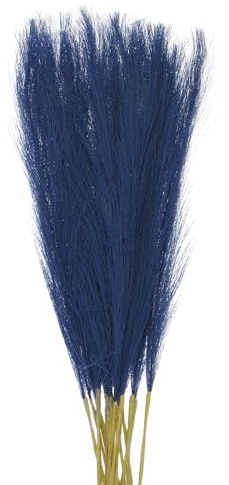 QUARKZMAN 18 Stück künstliches Pampasgras, 55 cm Flauschiges gefälschtes Pampasgras Dekor, hohes künstliches Pampasgras für Wohnzimmer, Party, Wandvase, Hochzeitsdekoration, blau