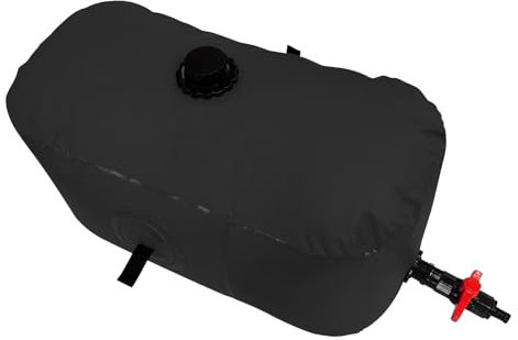 Réservoir d'eau portable de grande capacité pour le jardinage, la résistance à la sécheresse, la prévention des incendies, l'eau d'urgence, l'irrigation agricole (noir, 125 l)