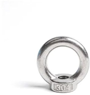 SINEKY 1 Stück M8-M24 304 Edelstahl Kreis/Dreieck Augenmutter Augenmutter Ringmuttern(Color:Round,Size:M12 (1Pcs))