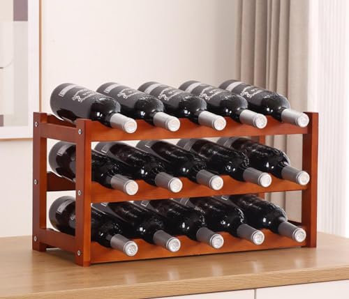 WeinregalWeinregal aus massivem Holz, Gitter, kleines Weinregal, Ornamente, modern, schlicht, Rotwein, Weinschrank, Präsentationsregal, Regal, Wein, Zuhause, D