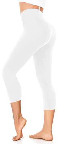 FuelMeFoot 3/4 Leggings Damen High Waist | Capri Leggins Blickdicht für Sport Yoga Gym