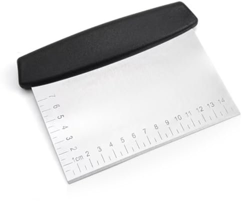 Stainless Steel Griddle Scraper Chopper,Multipurpose Kitchen Tool for Dough,Vegetables,Flat Top Griddles,Heavy Duty with Ergonomic Handle,Inch Marking,Ideal for BBQ,Grill