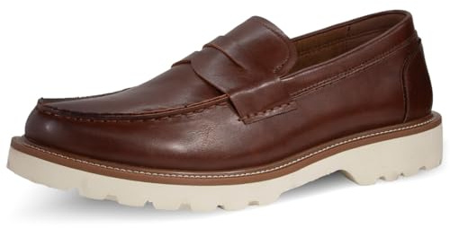 Deer Stags Men’s Infinity SUPRO Inside Radical Rebound Dress Slip On Penny Loafer with Lug Sole for Business, Formal, Fashion - Brown - 10.5 Wide