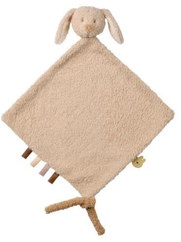 Nattou Grand Doudou Plat en Polyester, Lapin, Compagnon de Route dès la Naissance, 35 x 35 cm, Teddy, Beige