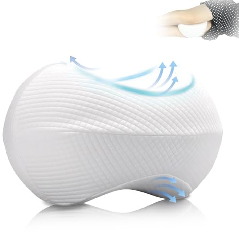 Fesatccoz Memory Foam Knee Leg Support Pillow Cushion for Sleeping On Side with Breathable Cover Ideal for Hip and Spinal Alignment