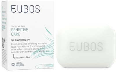 PASTILLA SIN JABÓN DE EUBOS CUIDADO SENSIBLE: en lugar de jabón | Para pieles sensibles | Vegana | Sin microplásticos ni dióxido de titanio | 125g