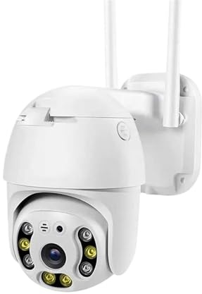 Caméras pour la sécurité à domicile, Caméra de sécurité 1080P extérieure PTZ dôme de vitesse caméra IP sans fil CCTV panoramique inclinaison 4XZoom IR Surveillance réseau P2P CAM(8MP NO SD Card)