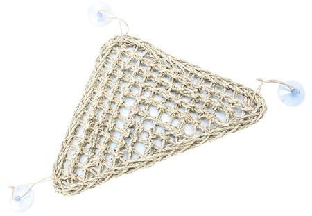 HVRFJXI Hamaca de dragón barbudo para pequeños reptiles, cama de paja tejida a mano con ventosa fuerte para terrarios, terrarios, accesorios