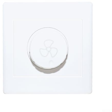 Rotary Dimmer Switch 230V 4-300W Trailing for Edge or Leading for Edge Adjustable Light Control for Flush Mounted Dimmable Lamps, Wall Light Dimmer with 81x81mm White