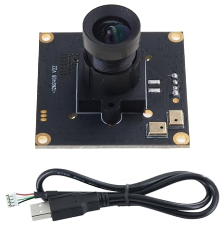 Vynetra Webcam USB 12 MP avec capteur IMX577 3840 x 3040 pour images 4K avec mise au point automatique/manuelle Microphone numérique Autofocus Caméra USB