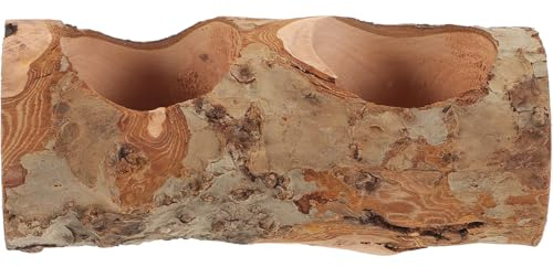 VILLCASE Gamelle en Plastique Marron pour Cochons d'Inde et Chinchillas Double Compartiment, Mangeoire Domestique Sûre et Facile à Laver pour Petits Animaux
