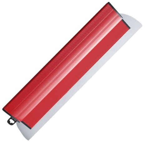 Lurrose Llana de Yeso para Alisar Paredes 40 Cm, Herramienta Manual de Albañilería Roja, Espátula Práctica para Enlucir Paneles, Accesorio Ligero para Acabado y Reparación