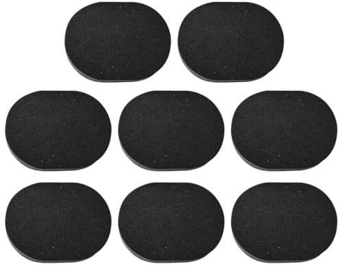 Abaodam 8 Esponjas de Maquillaje Facial Negras de Esponja para Polvos de Maquillaje Función de Limpieza Paquete de 8 Piezas para Uso Diario