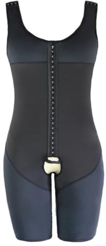 OLIns Hombre Shapewear Bodysuit Faja Colombiana Lencería Pantalones Moldeadores Corsé Compression with Butt Pad (Black,L)