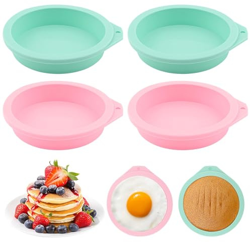 4Pcs Air Fryer Egg Mold,Silicone Egg Bite Molds,Ramekins for Air Fryer