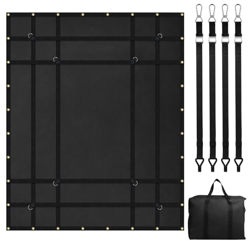 VEVOR Filet de Chargement, 183x145 cm, Filet à Bagages Robuste pour Camion, 318 kg, 4 Sangles réglables avec mousquetons et Crochets recouverts de Caoutchouc, Durable, pour Pick-up, Jeep, SUV, Bateau