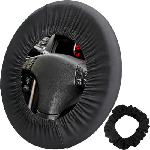 1Pc Black Steering Wheel Cover for Disklok, Soft PVC Material Car Steering Wheel Protector Cover Anti-slip Breathable, Protects From Scratches for Steering Wheel for Car Enthusiasts