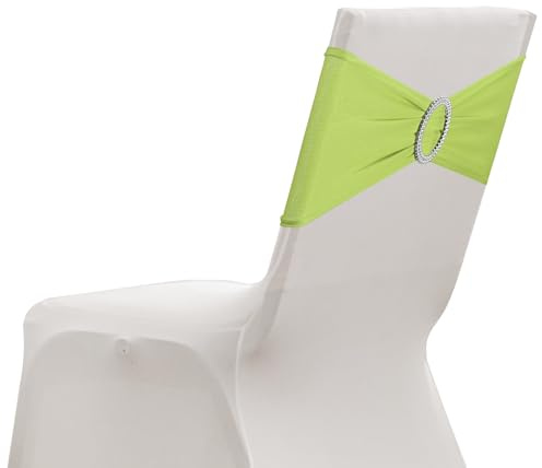 sourcing map Paquete de 10 bandas elásticas para silla, banda elástica para silla con hebilla deslizante, lazos elásticos universales para bodas, fiestas, ceremonias, eventos, decoración de eventos