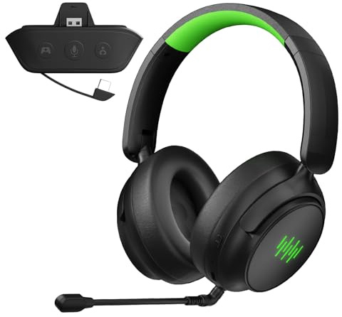 Gamrombo Wireless Gaming Headset for Xbox, PS5, Nintendo Switch & PC, with Game/Chat Audio Balance, Mic Mute, 3D Surround Sound, Foldable Bluetooth Headset - Long Battery Life