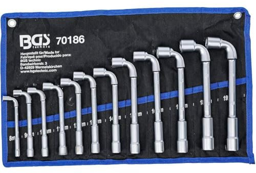 Jeu de Clés à Pipe 8-19 mm - 12 pcs - Acier Résistant - Précision et Durabilité, Zones Difficiles - D-Work