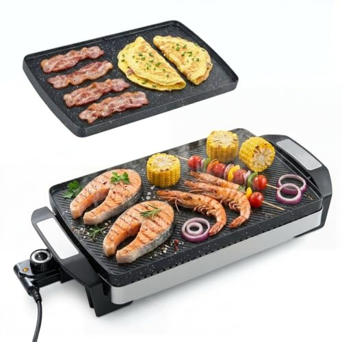 GiantexUK Teppanyaki Grill, 1500W Non-Stick Electric BBQ Griddle