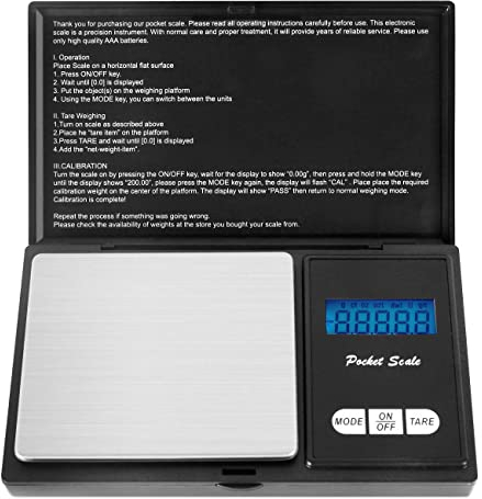 Taschenwaage, Foraco 500g / 0,01g Digitale Waage Feinwaage Digitalwaage Goldwaage Münzwaage Schwarz