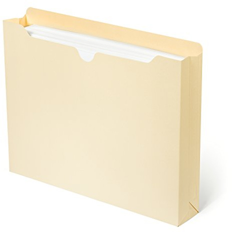 Blue Summit Supplies 2 Inch Manila File Jacket, 50 Folders, Reinforced Straight Cut Tab, Heavy Duty 2 Inch Expansion Pocket, Letter Size, 50 Pack