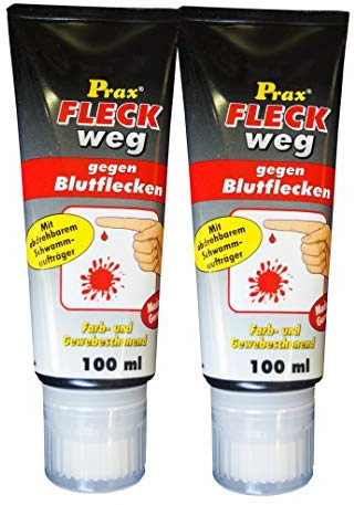 2 x Prax FLECK weg gegen Blutflecken 100ml, Fleckentferner, Reinigungsmittel