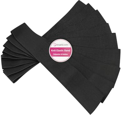 Dreamlover Wide Elastic for Sewing, Black, 50mmx 5.5m | 2 Inch Elastic for Waistbands, Pants, Underwear, Clothes Making, Soft Durable Polyester Fiber and Rubber, High Elasticity